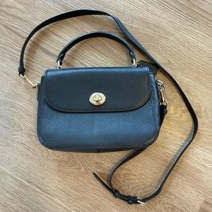 Black turn key coach cross body